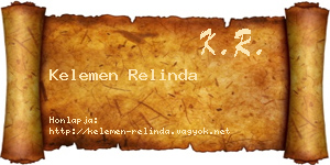 Kelemen Relinda névjegykártya